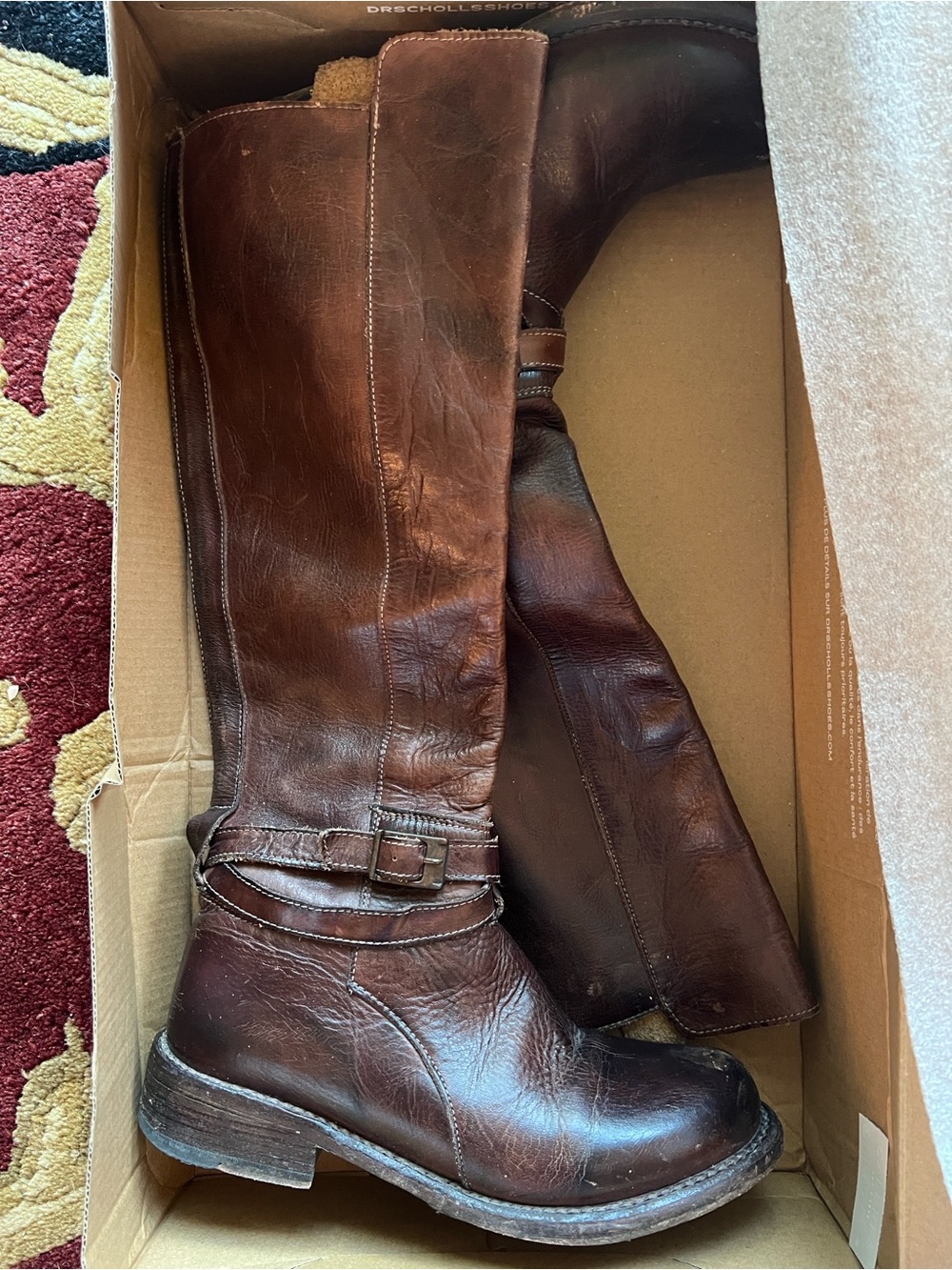 Bed Stu Women’s Bristol Distressed Dark Brown Riding Boots Western Vibe 6.5-7 - Picture 14 of 16